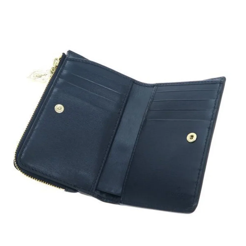 Gucci GG Canvas Compact Wallet Navy Blue - Picture 3 of 9